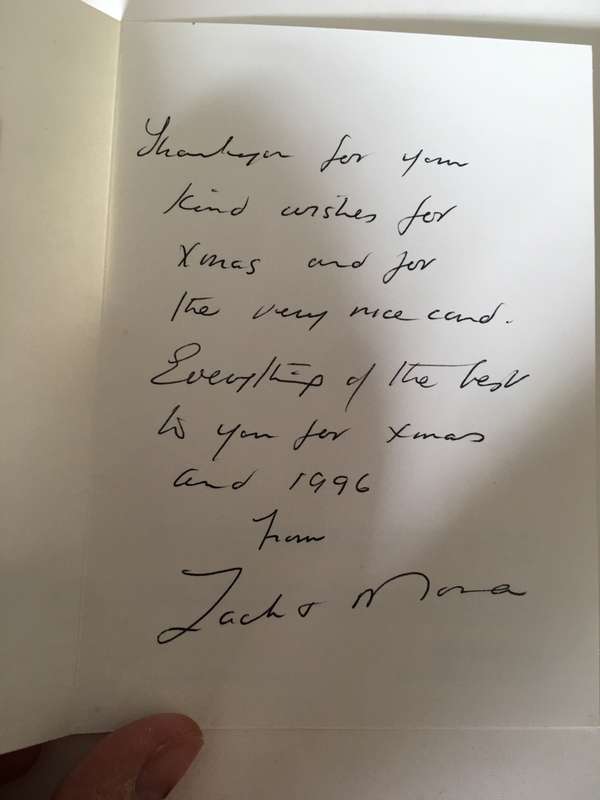 LOVELY HAND WRITTEN LETTER AND CHRISTMAS CARDS LEADER OF THE PFP AND THE DP  1928-1999 ZACH DE BEER