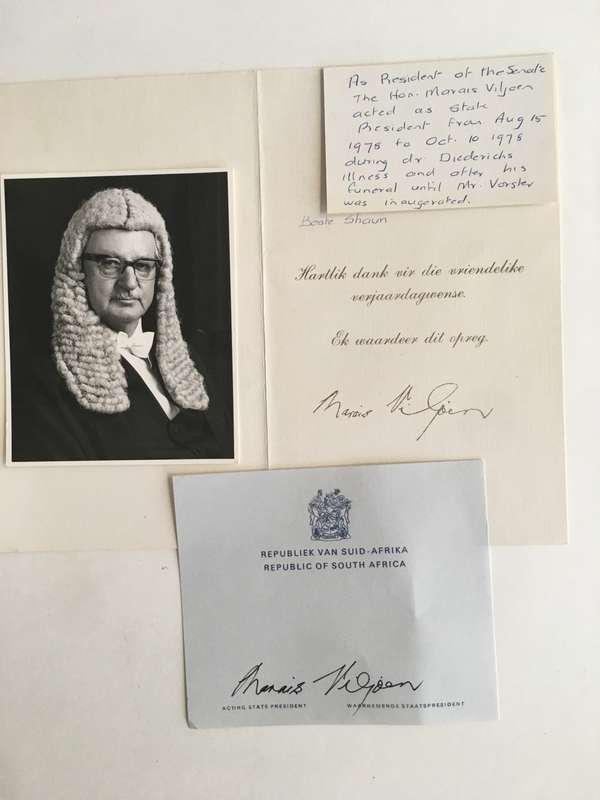THEN JUDGE  MARAIS VILJOEN ACTED AS PRESIDENT DURING THE ILLNESS OF PRESIDENT DIEDERICKS