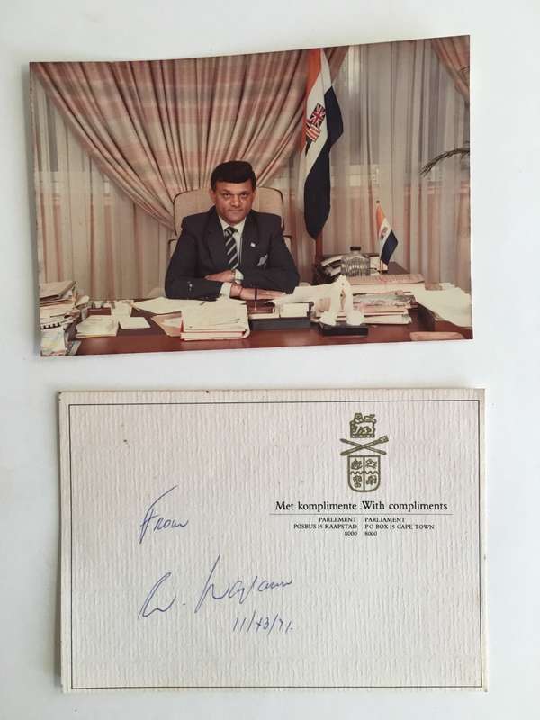 VINTAGE AUTOGRAPH OF MINISTER RAJBANSI PAST MINISTER  OF CHAMBER FOR INDIAN  PEOPLE