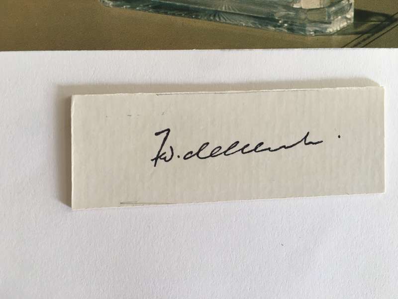 LOVELY AUTOGRAPH  OF FORMER PRESIDENT FW DE KLERK