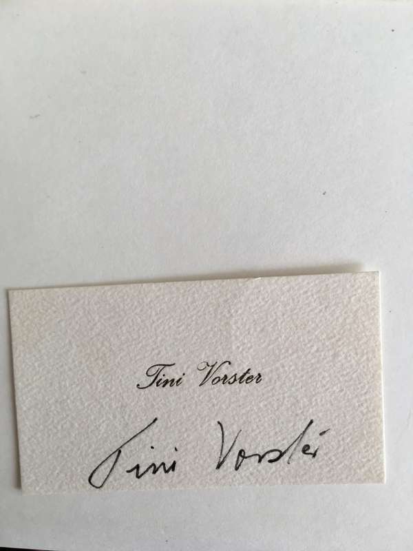LOVELY VINTAGE SIGNATURE OF FORMER WIFE OF PRESIDENT VORSTER  AND PRESS PHOTOGRAPH