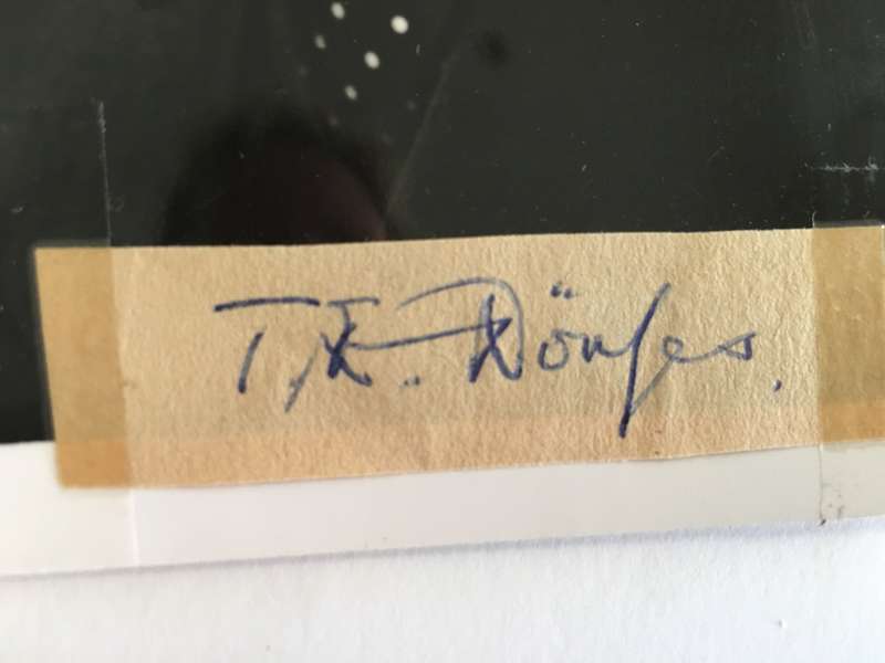 AUTOGRAPH / SIGNED - DR. J E DONGES - ACTED AS PRIME MINISTER TIME OF VERWOERD DIED 1968