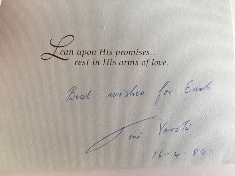 LOVELY CARDS SIGNED BY MRS TINI VORSTER WIFE OF FORMER PRESIDENT VORSTER