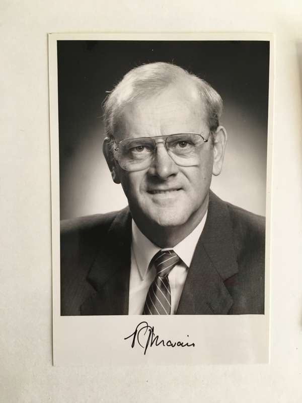 TWO PHOTOS OF FORMER MINISTERS ONE SIGNED - PG MARAIS