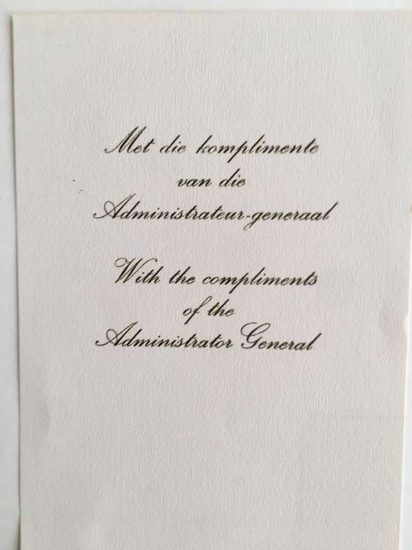 VINTAGE AUTOGRAPH OF FORMER ADMINISTRATOR GENERAL - 1983