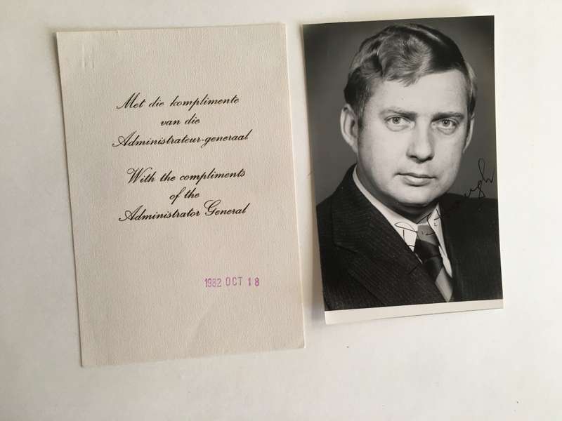 VINTAGE AUTOGRAPH OF FORMER ADMINISTRATOR-GENERAL