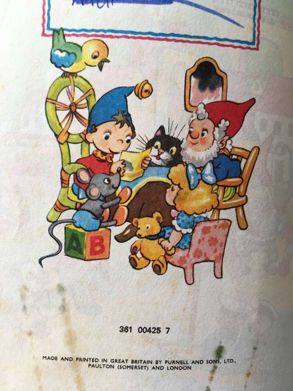 VINTAGE NODDY NO. 10  - HARD COVER COVERED IN PLASTIC -1955