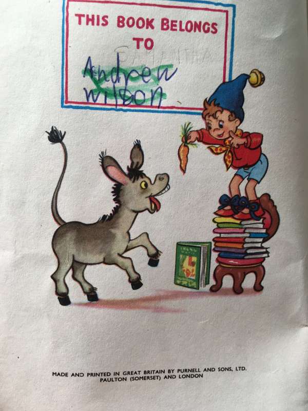 VINTAGE PAPER BACK BOOK - CHEER UP, LITTLE NODDY - 1960 COVERED IN PLASTIC