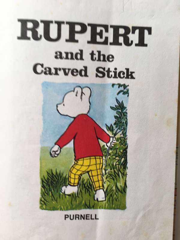 VINTAGE RUPERT THE BEAR HARD COVER BOOK COVERED IN PLASTIC - 1977