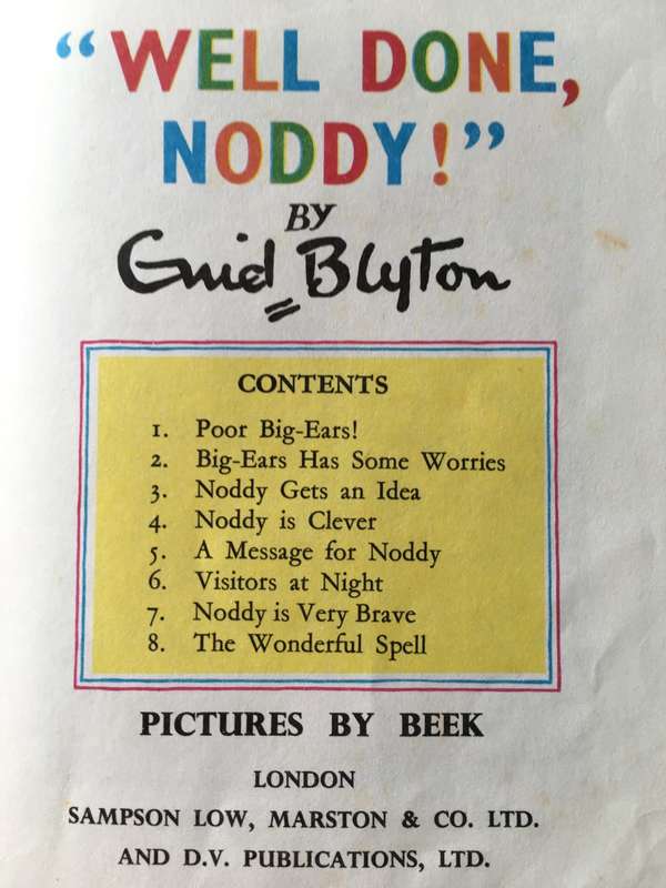 LOVELY VINTAGE NODDY HARDCOVER BOOK - NO. 5 - 1952