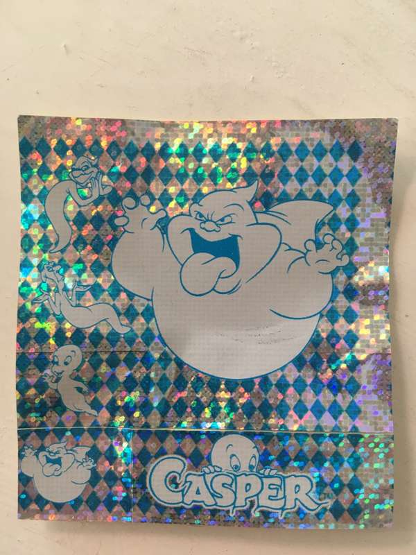 ZAPCAP CASPER TAZOS 1995 - SET OF 4  HOLOGRAM STICKERS - STICKERS MAY DIFFER