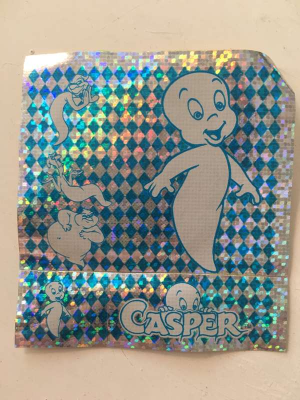 ZAPCAP CASPER TAZOS 1995 - SET OF 4  HOLOGRAM STICKERS - STICKERS MAY DIFFER