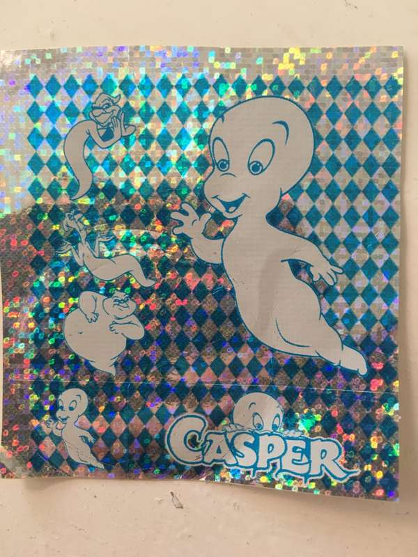 ZAPCAP CASPER TAZOS 1995 - SET OF 4  HOLOGRAM STICKERS - STICKERS MAY DIFFER