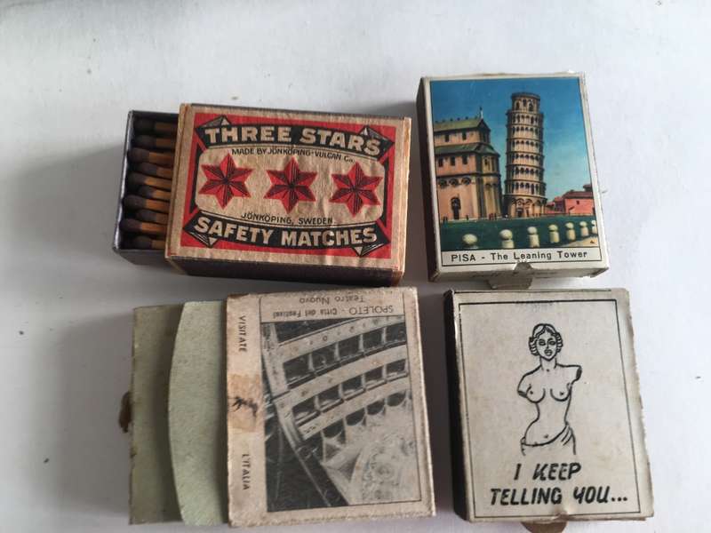 VINTAGE 4 MATCH BOXES