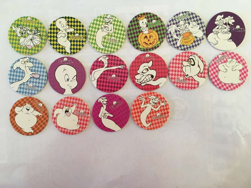 ZAPCAP CASPER TAZO  - COMPLETE SET OF 40 + PLASTIC TAZO + 1 HOLOGRAM TAZO   + 1 STICKER  + 1 DC CARD