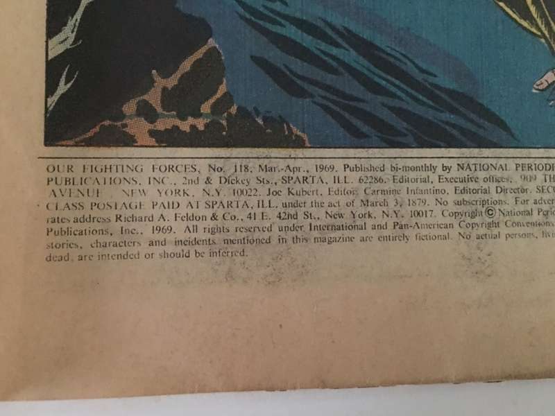 VINTAGE DC COMICS - FIGHTING FORCES - HELLCATS - 1969