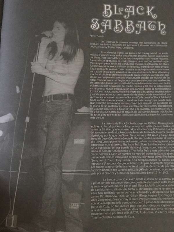 MUSIC BOOK  - BLACK SABBATH