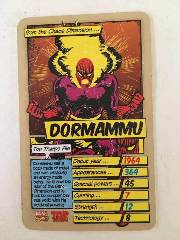 VINTAGE DC / MARVEL TOPPS TRADING CARD - DORMAMMU