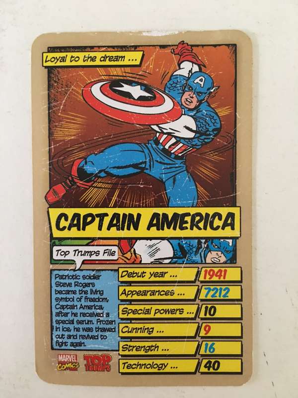 VINTAGE  DC / MARVEL TOPPS TRADING CARDS - CAPTAIN AMERICA