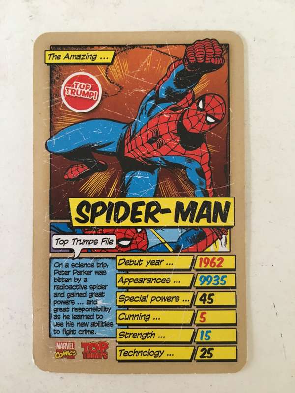 VINTAGE DC / MARVEL TOPPS TRADING CARD - SPIDER-MAN