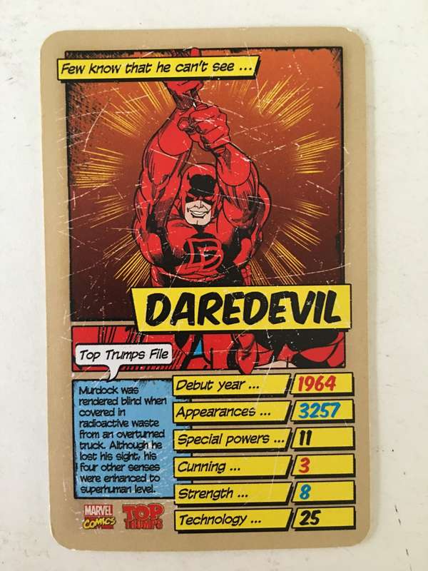 VINTAGE DC / MARVEL TOPPS TRADING CARD - DAREDEVIL