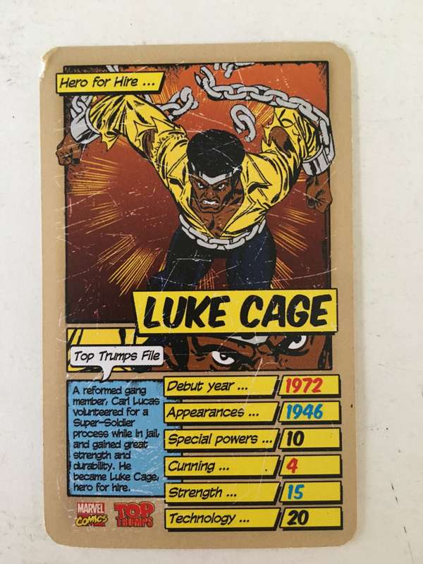 VINTAGE DC / MARVEL TOPPS TRADING CARD - LUKE CAGE
