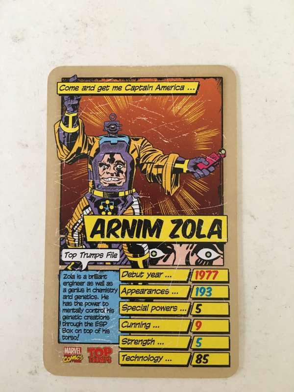 VINTAGE DC / MARVEL TOPPS TRADING CARD - ARNIM ZOLA