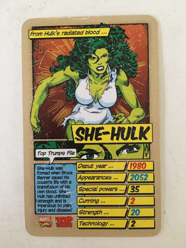 VINTAGE DC / MARVEL TOPPS TRADING CARD -  SHE -HULK
