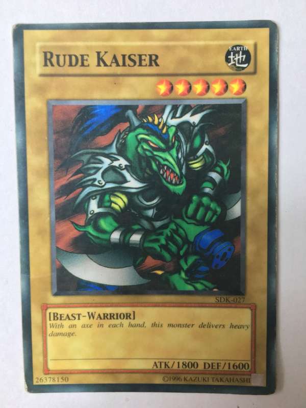 YU-GI-OH TRADING CARD - RUDE KAISER
