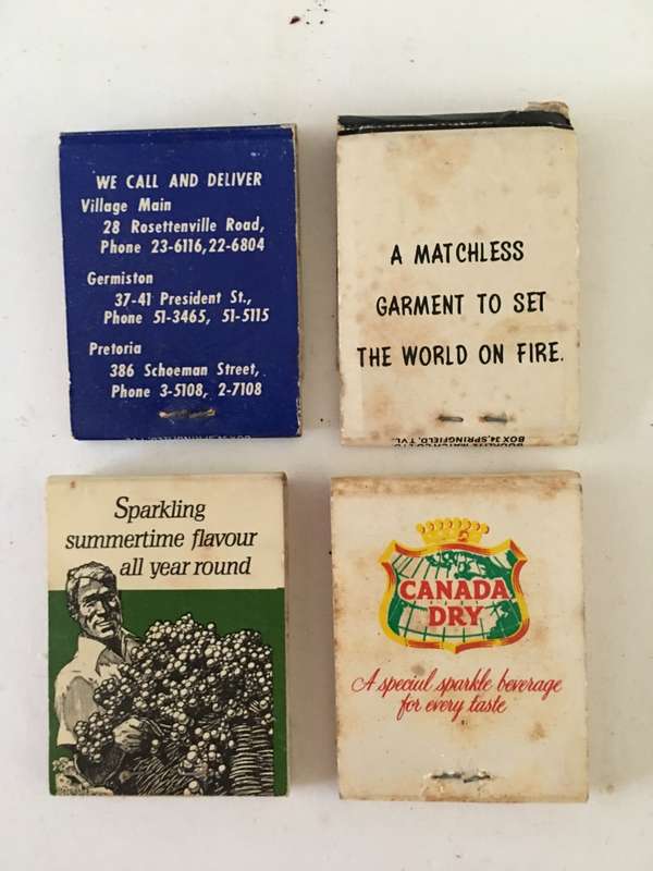 4 VINTAGE MATCH BOOKS MATCHES IN