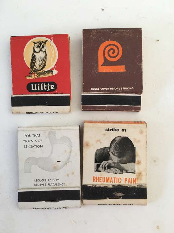 4 VINTAGE MATCH BOOKS MATCHES IN