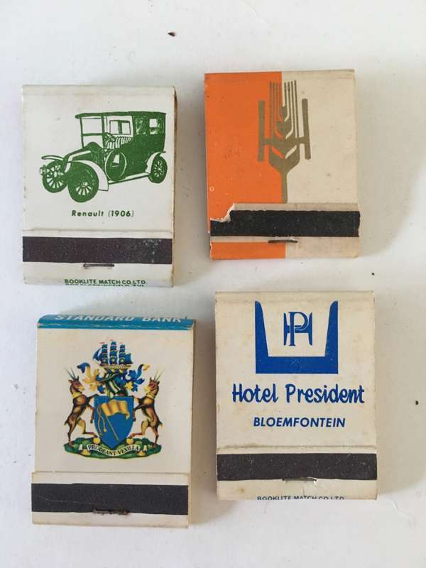 4 VINTAGE MATCH BOOKS MATCHES IN