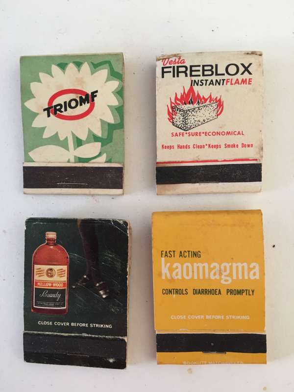 4 VINTAGE MATCH BOOKS MATCHES IN