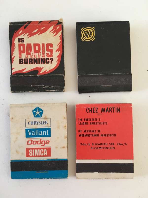 4 VINTAGE MATCH BOOKS MATCHES IN