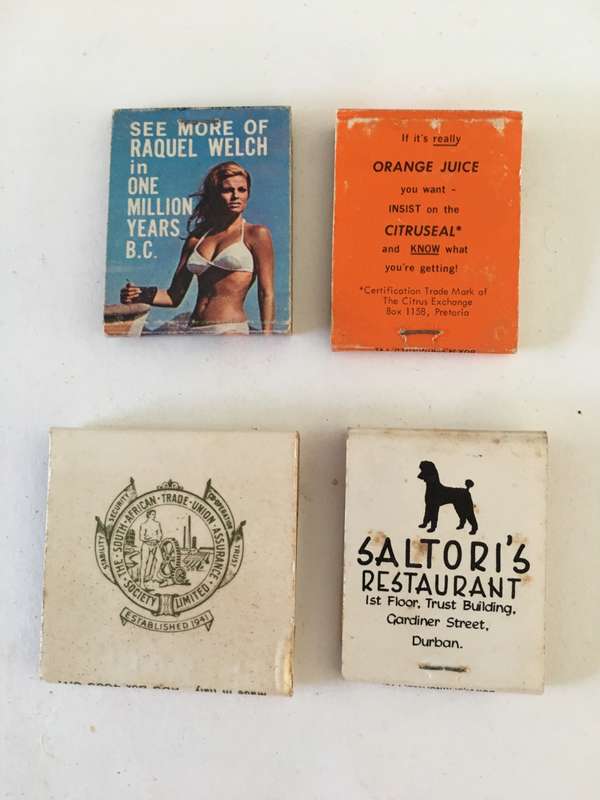 4 VINTAGE MATCH BOOKS MATCHES IN