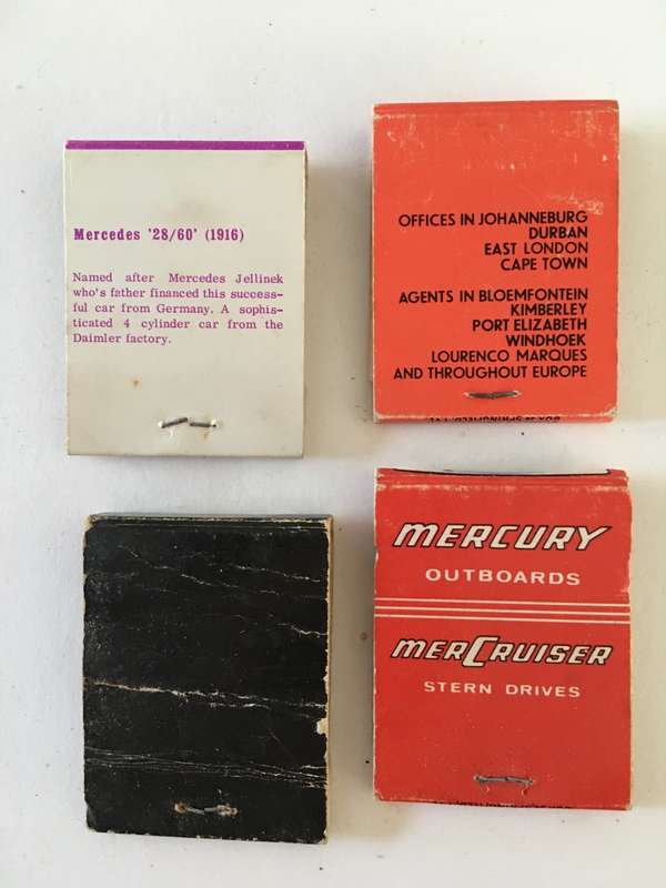4 VINTAGE MATCH BOOKS MATCHES IN