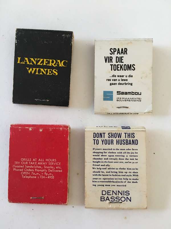 4 VINTAGE MATCH BOOKS MATCHES IN