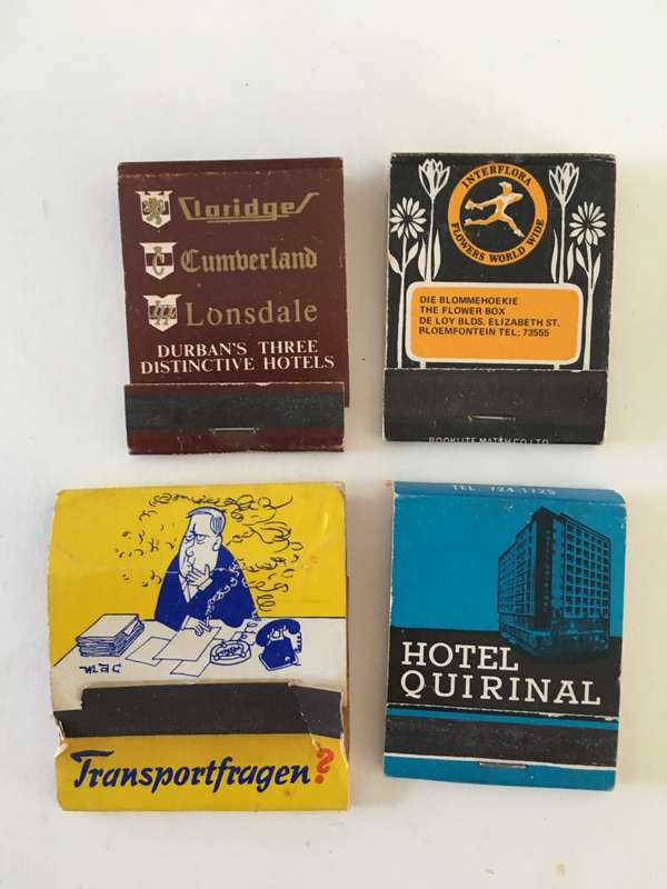4 VINTAGE MATCH BOOKS MATCHES IN