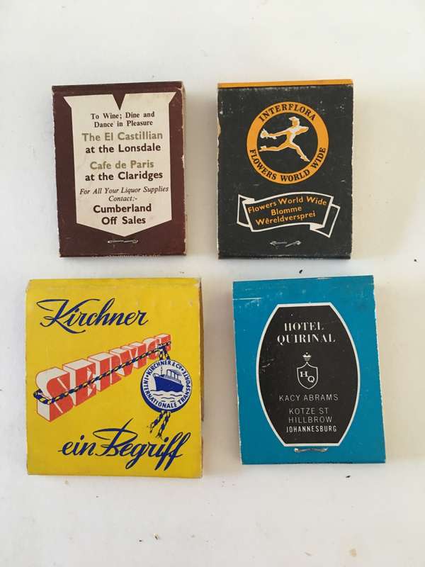 4 VINTAGE MATCH BOOKS MATCHES IN