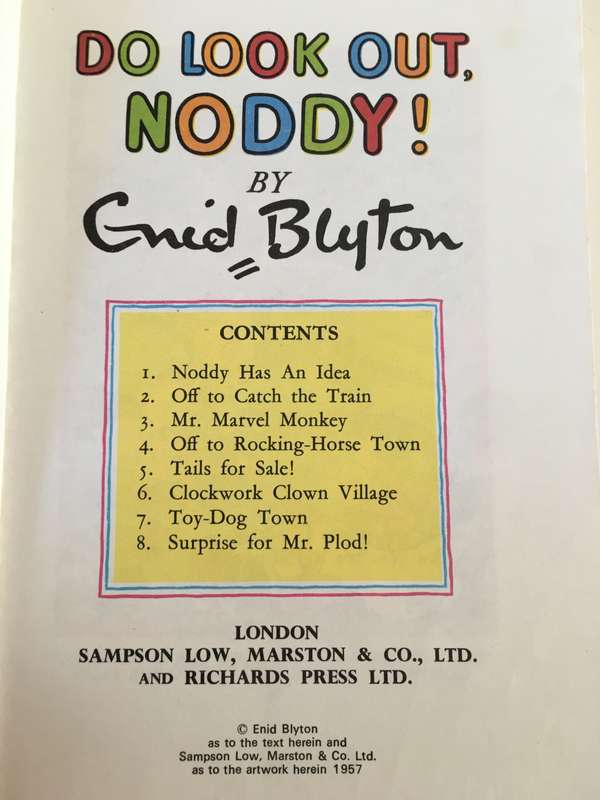 VINTAGE NO. 15 DO LOOK OUT NODDY - 1959