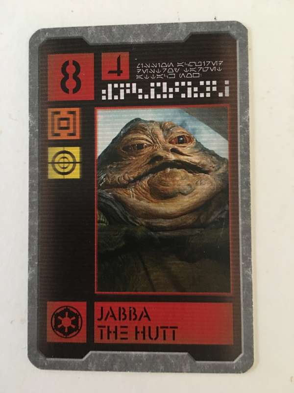 VINTAGE LUCASFILM  STAR WARS CARD - ORIGINAL STAR WARS ACTORS -  JABBA THE HUTT