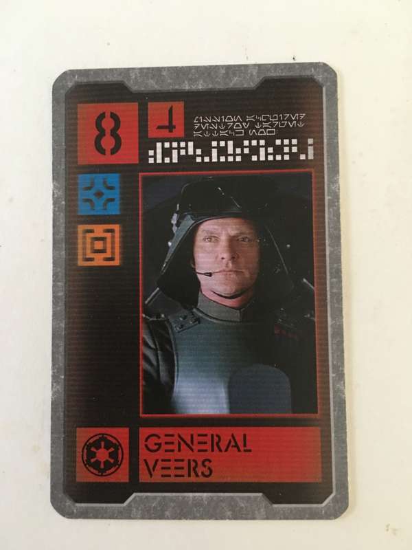 VINTAGE LUCASFILM  STAR WARS CARD - ORIGINAL STAR WARS ACTORS - GENERAL VEERS