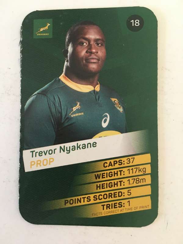 SPRINGBOK TRADING CARD  - PICK N PAY SUPER CARDS - NO. 18 -