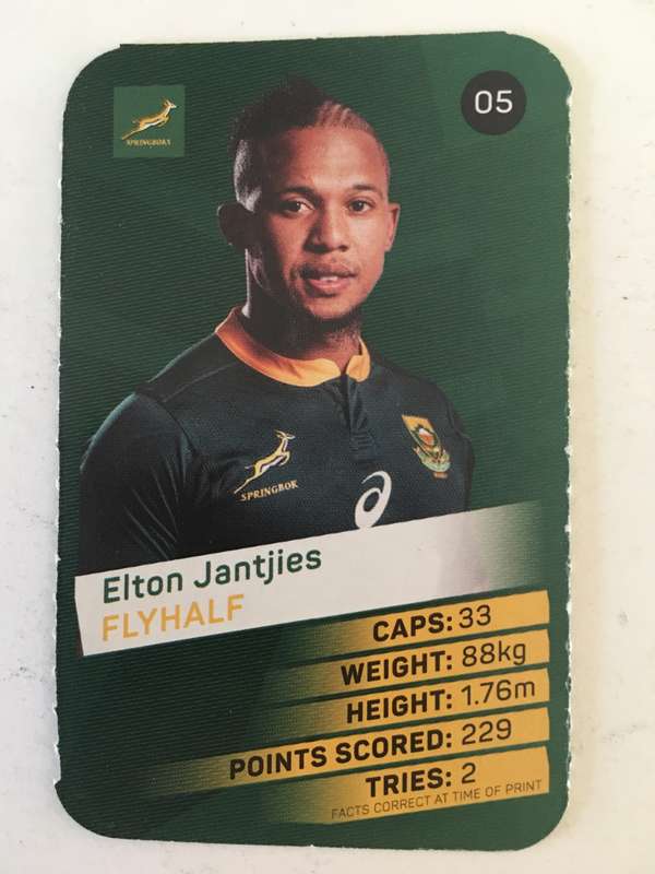 SPRINGBOK TRADING CARD  - PICK N PAY SUPER CARDS - NO. 5 -