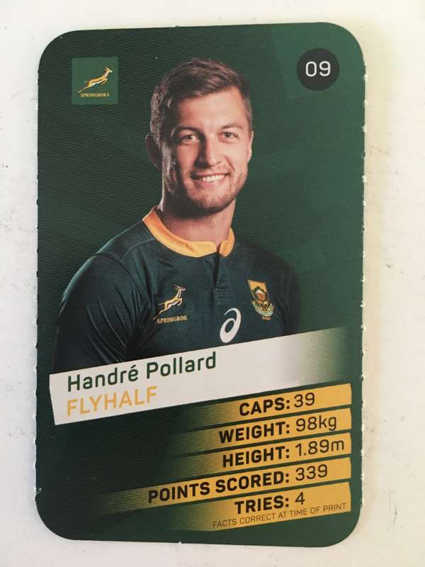 SPRINGBOK TRADING CARD  - PICK N PAY SUPER CARDS - NO. 9 -