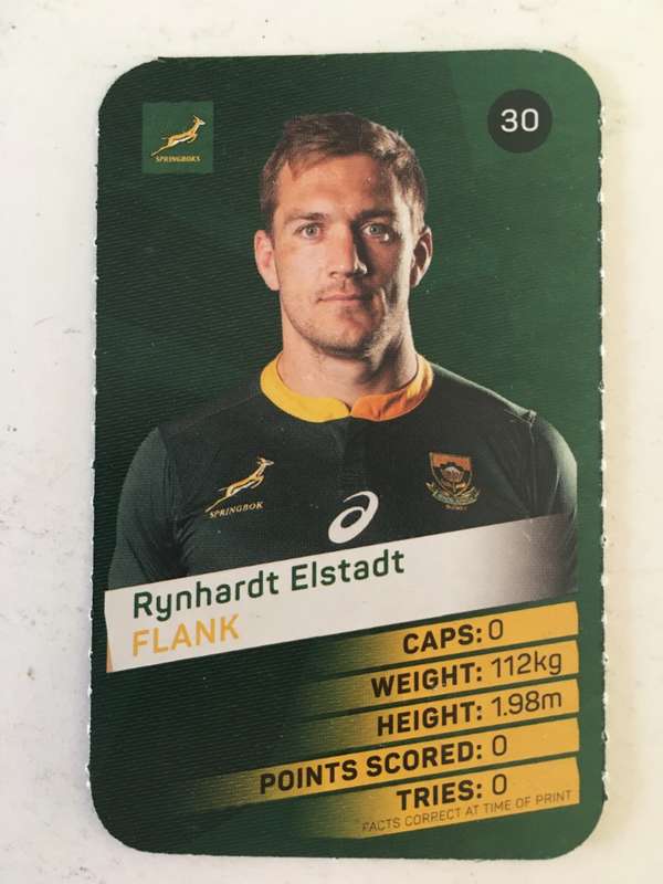 SPRINGBOK TRADING CARD - PICK N PAY SUPER CARDS - NO. 30