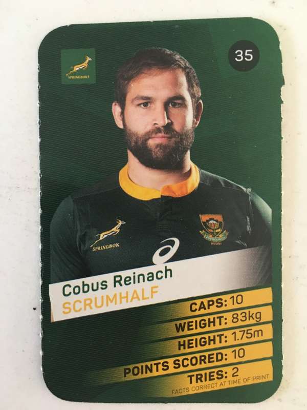 SPRINGBOK TRADING CARD  - PICK N PAY SUPER CARDS - NO. 35 -