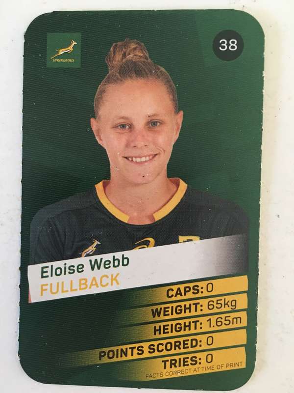 SPRINGBOK TRADING CARD  - PICK N PAY SUPER CARDS - NO. 38 -