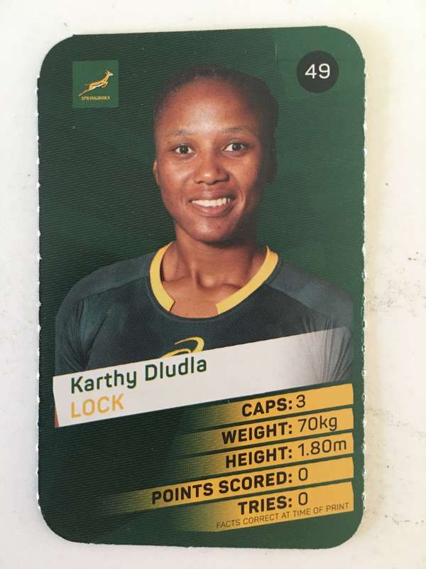 SPRINGBOK TRADING CARD  - PICK N PAY SUPER CARDS - NO. 49 -
