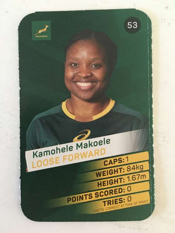 SPRINGBOK TRADING CARD  - PICK N PAY SUPER CARDS - NO. 53 -
